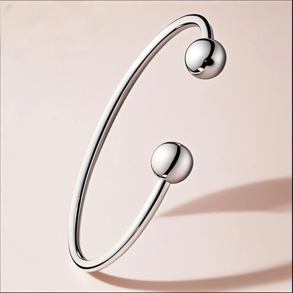 32 B- A- 1 Steel Beaded Bracelet
