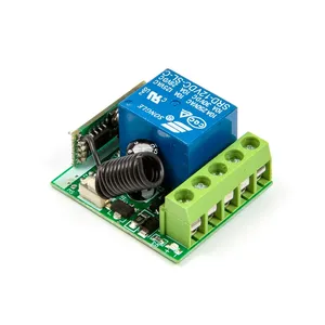 433 MHz Drahtloser Fernbedienung schalter DC 12V 10A 1CH Relais 433 MHz Empfänger modul Für 1527 Lerncode Sender fernbedienung - Product Image 3