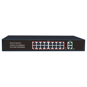 18-port PoE anahtarı, 16*10/100Base-T(X) PoE ve 2*10/100/1000Base-T(X) Uplink portunda IEEE802.3 Af/ - Product Image 6