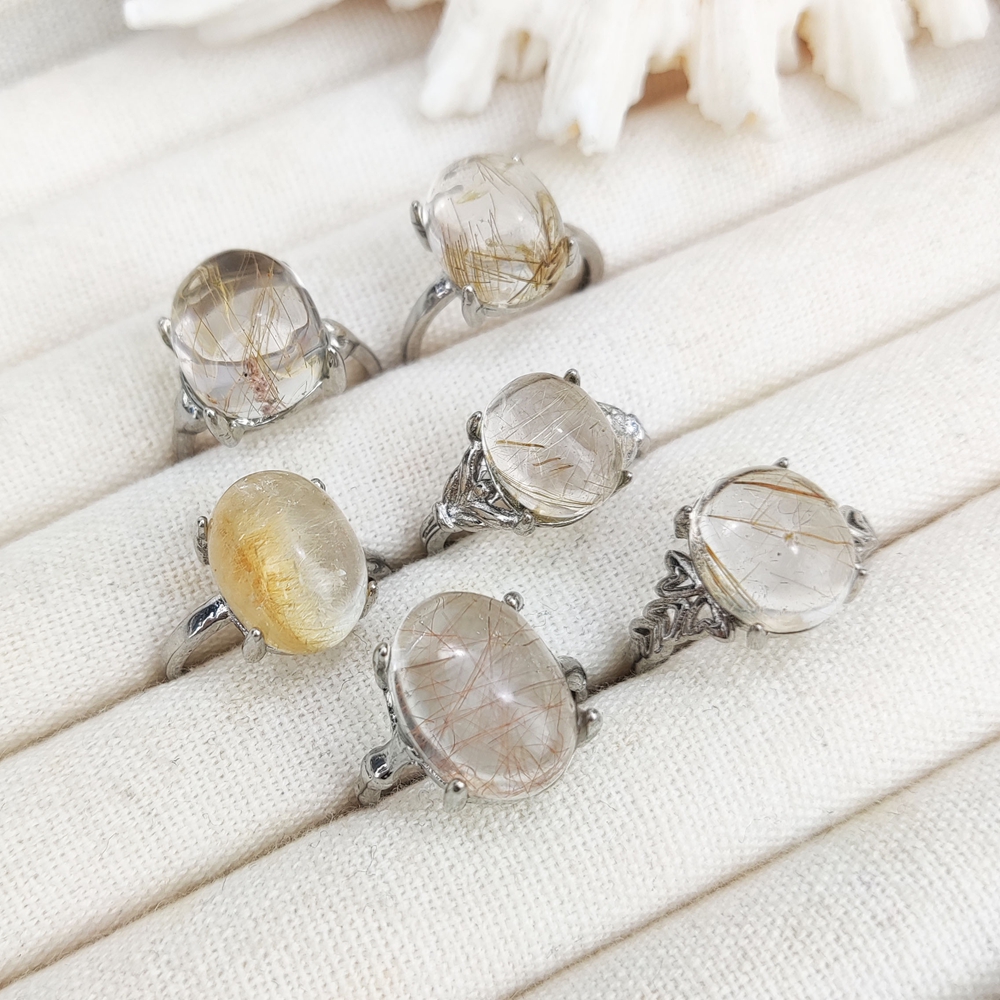 Rutilated quartz - silver