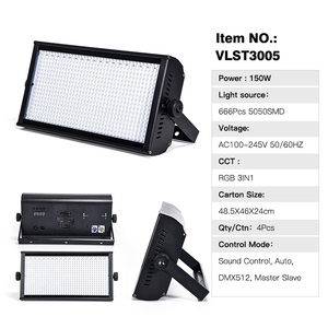Dj Night Club Flash Stroboscope Dmx512 RGB 3 in 1 1000w <strong>Led</strong> Strobe <strong>Light</strong> Stage for Concert Show Theater - Product Image 2