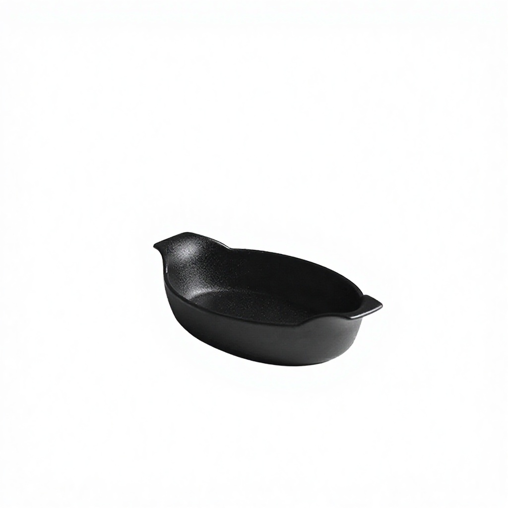 Plat de cuisson ovale noir