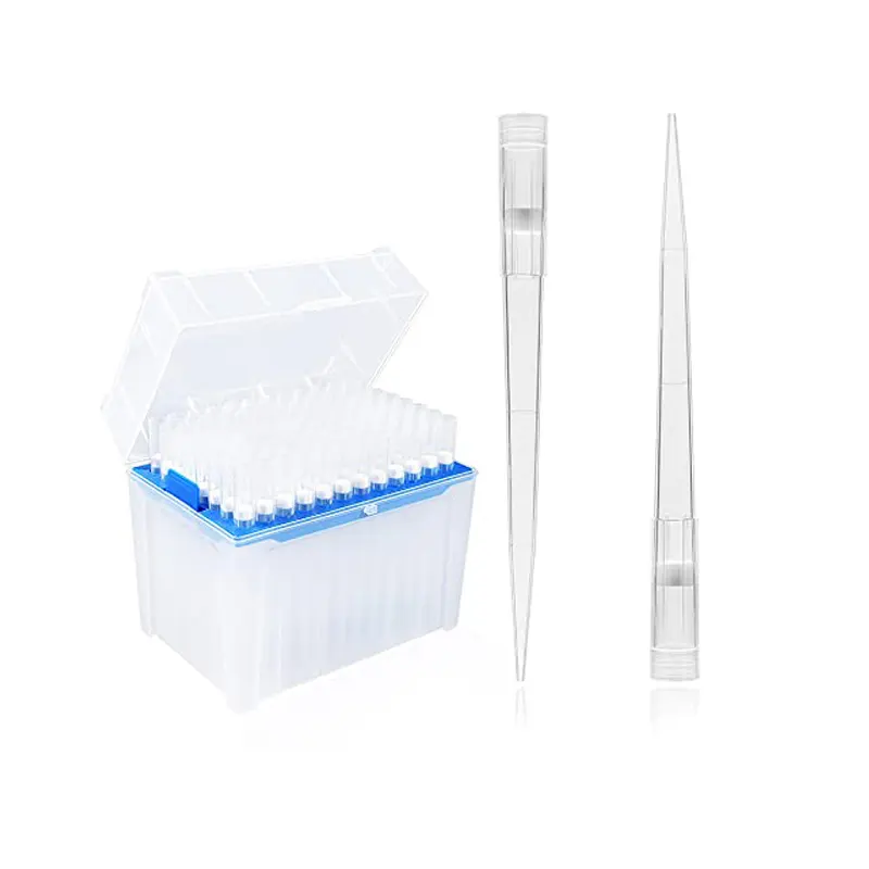 1000ul Sterile Laboratorio Filtro Usa E Getta Blu Giallo Bianco di Plastica Micro Pippette Punte