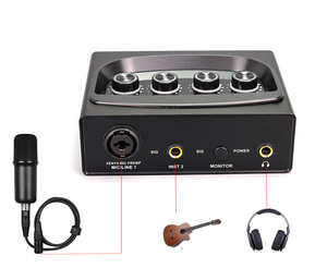 スタジオ録音機器はマイクセット付きサウンドカードミキサーオーディオインターフェイスを使用 - Product Image 2