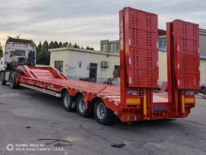 Sử dụng 80 tấn và 18 mét giường phẳng với chất lượng hàng đầu và Trailer chăn nuôi hàng rào bán Trailer xe tải để bán - Product Image 5