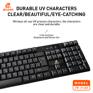 Jeqang Combo de teclado y ratón USB, nuevas teclas ergonómicas Multimedia para PC, ordenador portátil de escritorio, idioma árabe - Product Image 5