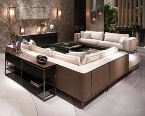 Mobilier moderne de luxe pour la maison ensemble de canapés de salon design italien <span class=keywords><strong>sofa</strong></span> causeuse 2 places canapé d'angle en cuir - Product Image 6