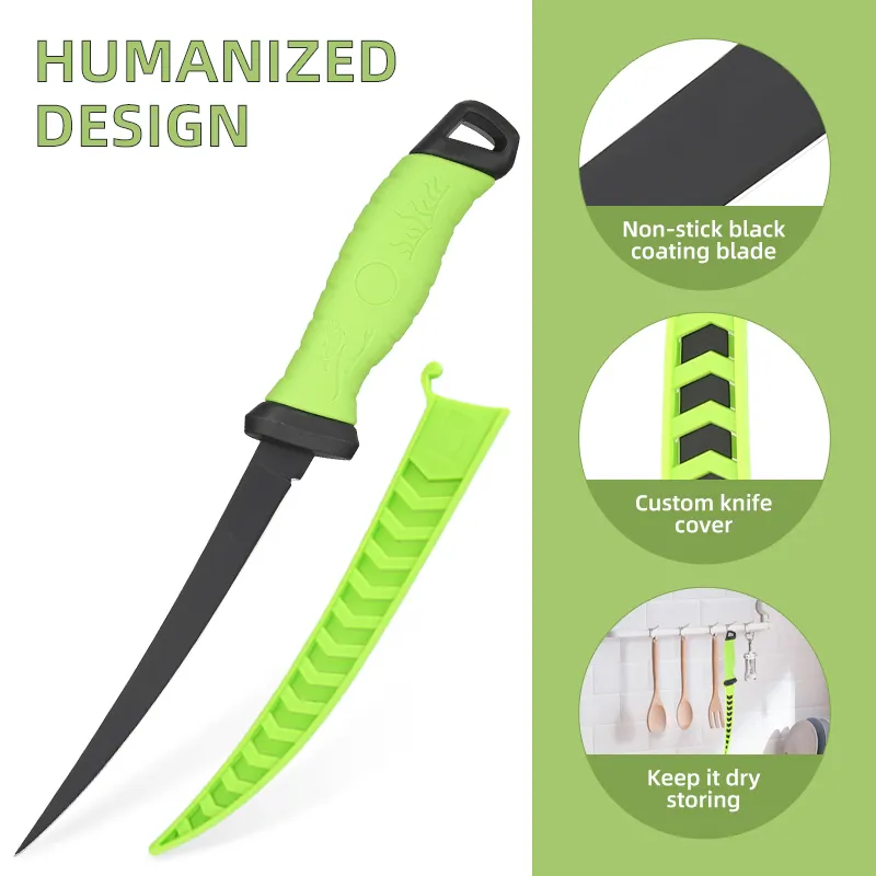 핫 세일 맞춤형 다기능 독점 다기능 낚시 야외 사냥 물고기 필렛 나이프 세트
