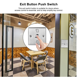 Interruttore a pulsante di uscita del pannello in lega di zinco per il sistema di controllo accessi alla porta - Product Image 6