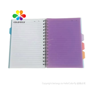 Pp Abdeckung bunte niedliche spiral gebundene Spule Notebook 5 Thema mit farbigen Index Tab Teiler - Product Image 2