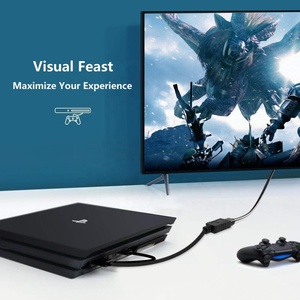 Adaptador de Cable de salida DP Displayport, HDMI a puerto de pantalla, con alimentación USB para Monitor PS4