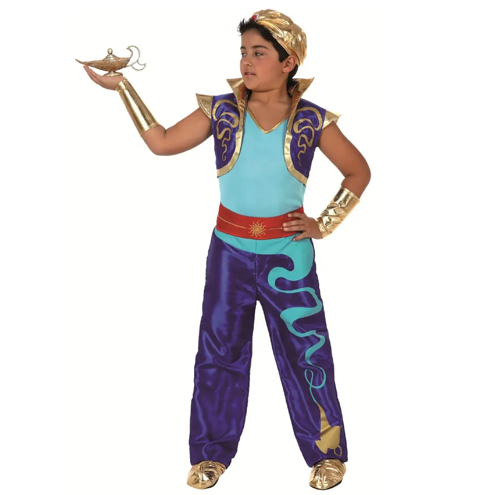 Costume de carnaval pour garçon Costume de cosplay de fête de film TV Costume de prince de lampe d'Aladdin pour enfants