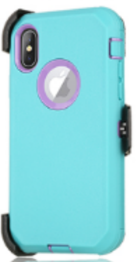 Mint green and purple