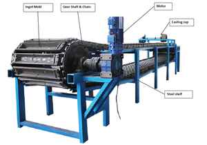 Hochwertige 1T-Leistung pro Stunde, Gießerei-Aluminiums chmel zofen und kunden spezifische Strang guss barren maschine zum Verkauf - Product Image 6