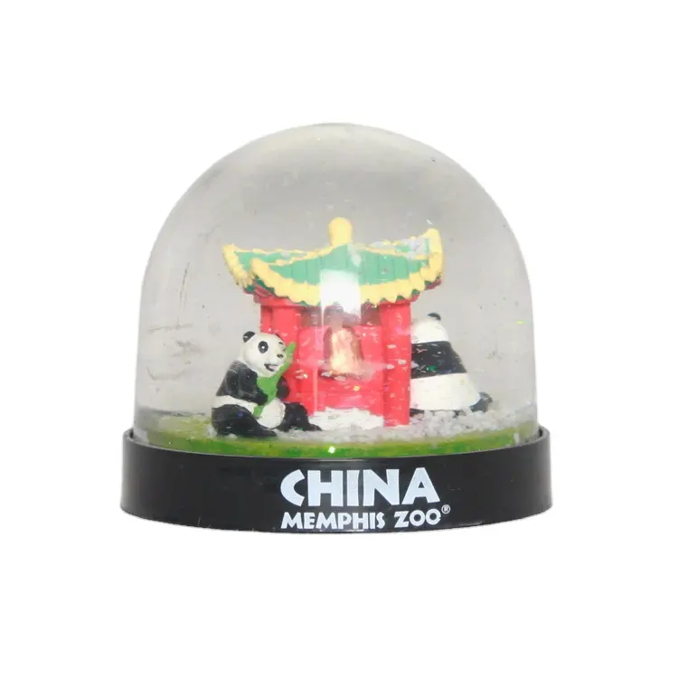 Globo de agua con diseño personalizado de Panda, bola de nieve, globo de nieve, regalos de recuerdo, plástico acrílico con resina, decoración China para el hogar, Animal