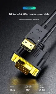 1080P HD Adapter Cable <strong>DisplayPort</strong> <strong>to</strong> <strong>VGA</strong> for Computer Host DP <strong>to</strong> <strong>VGA</strong> Cable for Radio &amp; TV Broadcasting Equipment