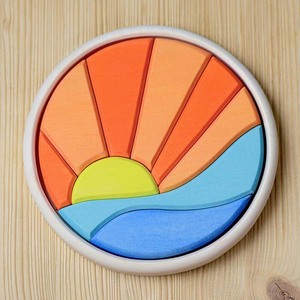 Montessori Đồ chơi giáo dục xây dựng sáng tạo hình dạng màu Stacker làm tổ Câu Đố khối cầu vồng bằng gỗ Xếp Chồng Đồ chơi - Product Image 4