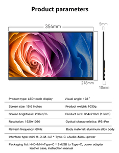 ODM OEM Portable <strong>LCD</strong> <strong>Monitor</strong> 13.3 15.6 17.3 18.5 Inch Gaming Touch Screen PC <strong>Computer</strong> <strong>Display</strong> FHD UHD 1080P 4K IPS Wide - Product Image 4