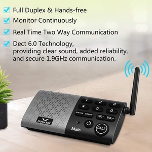 Sistema de comunicación inalámbrica, intercomunicador manos libres, 1 unidad principal, 1000 pies, 6 canales, llamadas de grupo, producto en oferta - Product Image 2