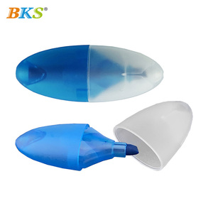椭圆形双色磨砂透明表壳实用荧光笔，带定制标志印花 - Product Image 4