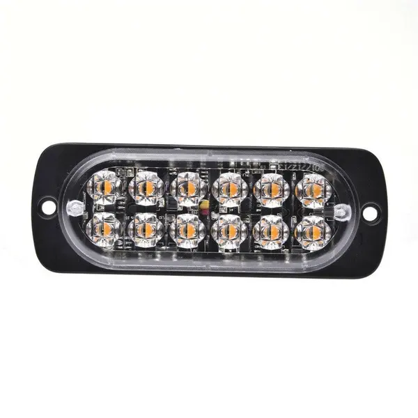 12V Dual Color Strobe Work Light 36W Car Vehicle LED Mini griglia Light Bar lampeggiante Auto fendinebbia per camion SUV ATV