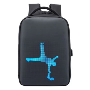 Özel DIY GIFs görüntü metin yumuşak Polyester astar fermuar kapatma ile Unisex akıllı LED ekran sırt çantası - Product Image 1