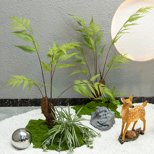 Simüle yeşil akçaağaç ağaç, akçaağaç yaprağı ağaç tasarımı, dekorasyon, sahte ağaç vitrin, yeşil bitkiler, kapalı peyzaj - Product Image 5