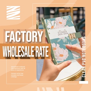 Nhà Máy Giá kế hoạch A5 A6 A7 PVC chất kết dính trong suốt bơm lại 6 nhẫn biểu tượng tùy chỉnh OEM ODM Giao hàng nhanh chóng thấp moq 50 cái Tạp Chí - Product Image 2