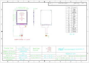 Polcd 2.8 pollici matrice 240x320 TFT Display 20 Pin FPC cm ST7789 personalizzabile produttore modulo LCD - Product Image 5