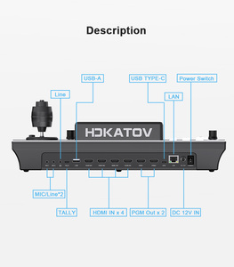 Quad HDM1 входной видеомикшер переключатель прямой трансляции PTZ-камера управление джойстиком 4 канала Мини PTZ Клавиатура - Product Image 2