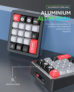 K812 Aluminum Gaming Mechanical <strong>Keyboard</strong> 19 Key RGB Hot Swap Custom <strong>Numeric</strong> <strong>Keypad</strong> | Full Keyless Design, Mini Wired Mini <strong>Keypad</strong> - Product Image 2