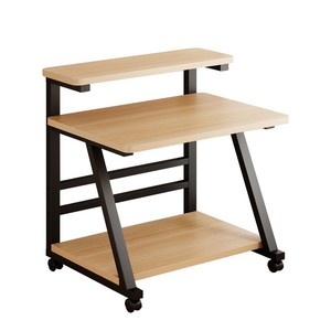 Modern Small Apartment <strong>Computer</strong> <strong>Table</strong> Mini Mobile Desk <strong>for</strong> Single User Simple <strong>Three</strong>-Layer Desktop <strong>for</strong> Bedroom Panel Wood Style - Product Image 5