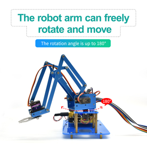 Keyes tudio 4DOF Metall 4-Achsen-Mini-Desktop-Roboterarm-Kit für den Arduino-Lern roboterarm