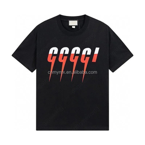 G แบรนด์เสื้อเชิ้ตดีไซน์หรูหรา100% ผ้าฝ้ายทรงหลวมมีลายพิมพ์ตัวละครไม่ซ้ำใครสำหรับผู้หญิงและผู้ชาย - Product Image 1