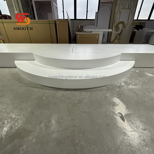Mịn Nhà Máy Trực Tiếp Hiện Đại 2 Lớp Trắng Acrylic Nền Tảng Vòng Nửa Vòng Tròn & Vuông Cho Đám Cưới Sân Khấu - Product Image 5