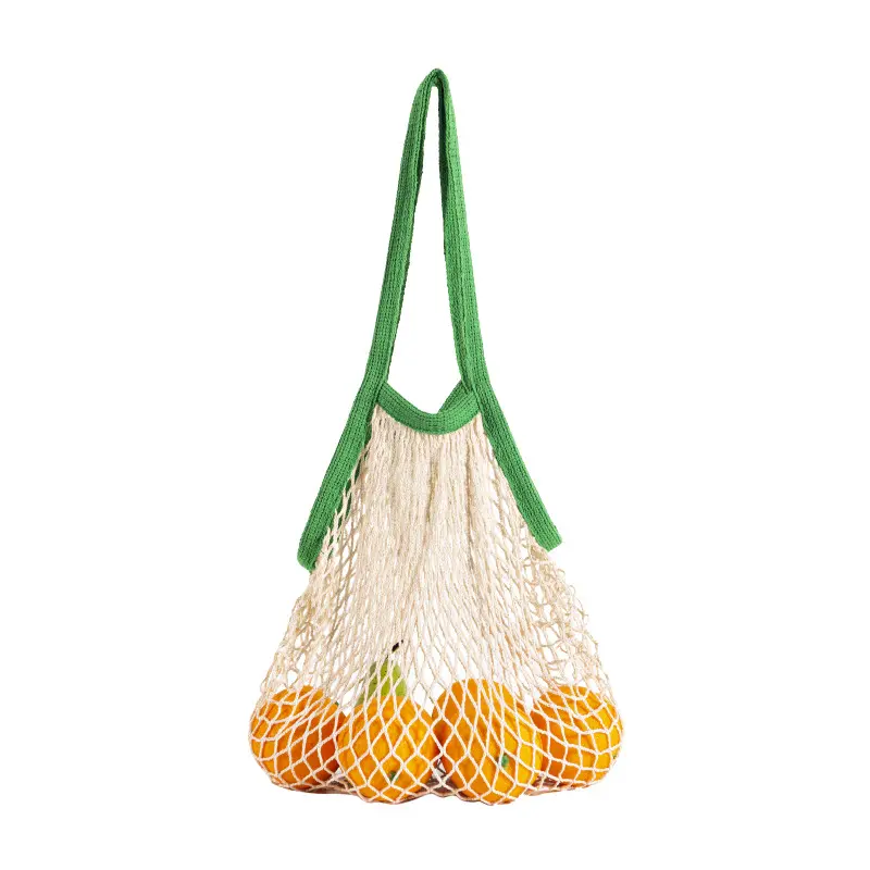 Cotton Net Tote Bag Mesh Bag Green Eco-friendly Supermarket Vegetable Fruit Mesh Pocket Shopping Bag