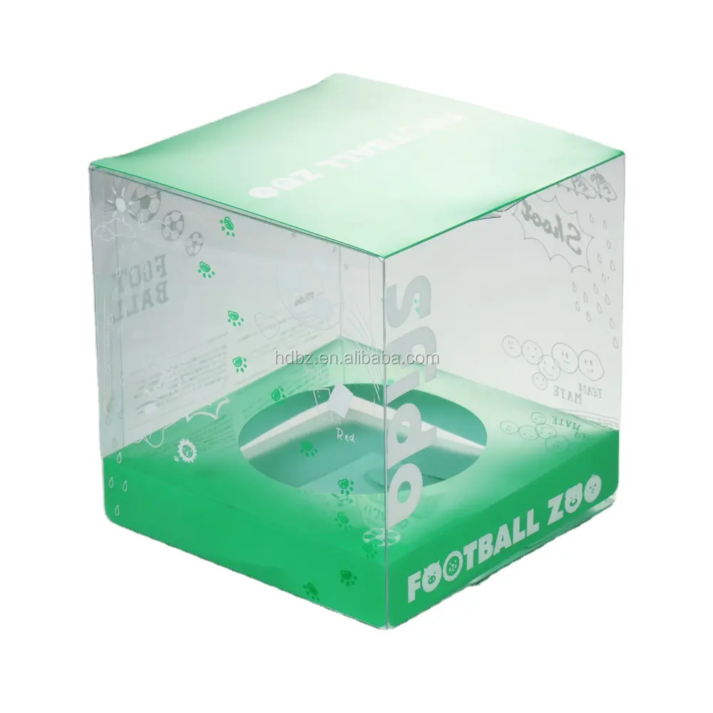 Good Quality PP PET PVC Clear Square Box For Football Plastic Gift Boxes