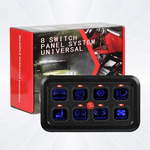 8 Gang anahtarı paneli, DJI 4X4 On-Off LED araba anahtarı paneli devre kontrol röle sİstemİ kutusu evrensel ince dokunmatik Panel H - Product Image 6
