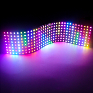 Tcwin flessibile pannello LED WS2812B RGB 5050SMD 8x8 LED matrice 64 pixel indirizzabile singolarmente per Arduino, immagine Video led pro max led pro max controllo app