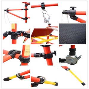 Plataforma rodante plegable estándar FRP, andamio móvil de aislamiento de fibra de vidrio - Product Image 2