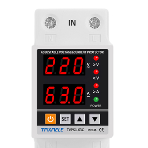40A 63A 80A 100A 230V Din Rail Adjustable Over Under <strong>Voltage</strong> Protective Device Protector Relay Over Current Protection Limit - Product Image 1