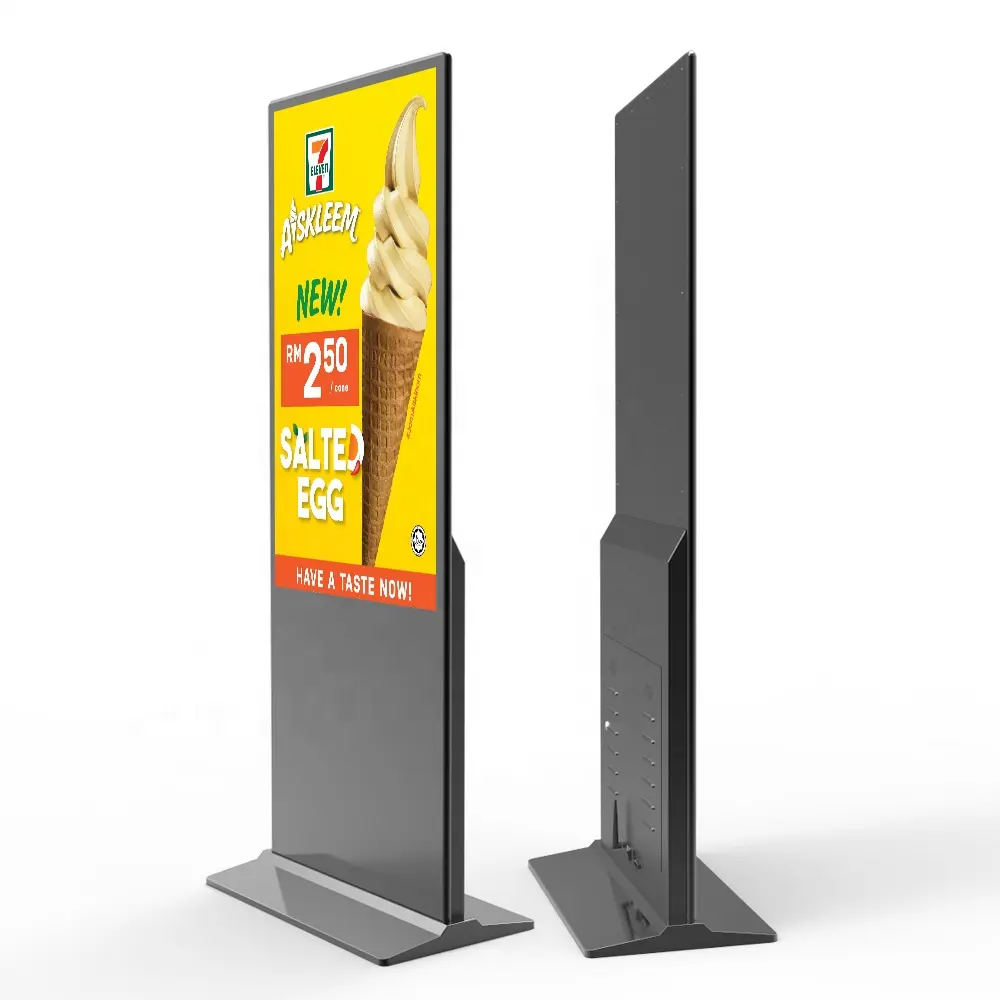 Segnaletica Schermo Digital Signage Stand Android Lcd Da Pavimento Chiosco di Pubblicità Dell'interno Signage Schermo Display Stand