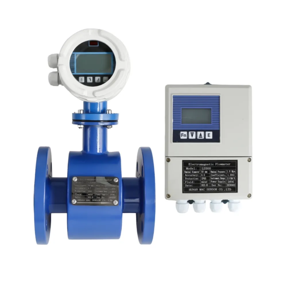 Medidor eletromagnético de fluxo de mag, medidor de fluxo eletromagnético volumétrico líquido dn300 emf