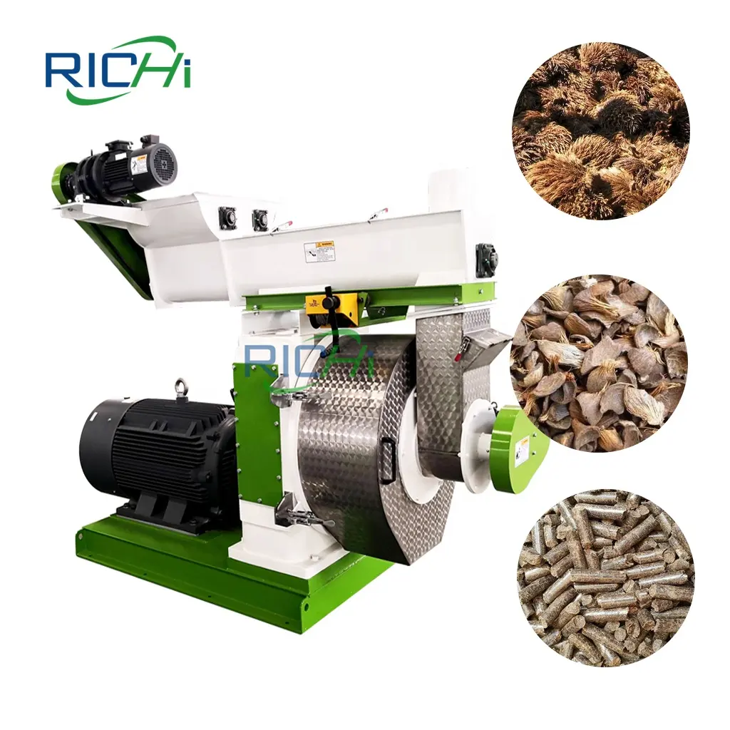 RICHI 2021 नई डिजाइन कपास बीज पतवार नारियल फाइबर गोली बनाने की मशीन के लिए उच्च गुणवत्ता वाले चावल की भूसी गेहूं की भूसी बायोमास छर्रों