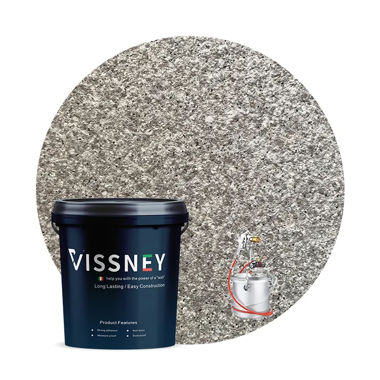 Vissney-líquido impermeable, emulsión Exterior de Color opcional, pintura de pared con espray de látex