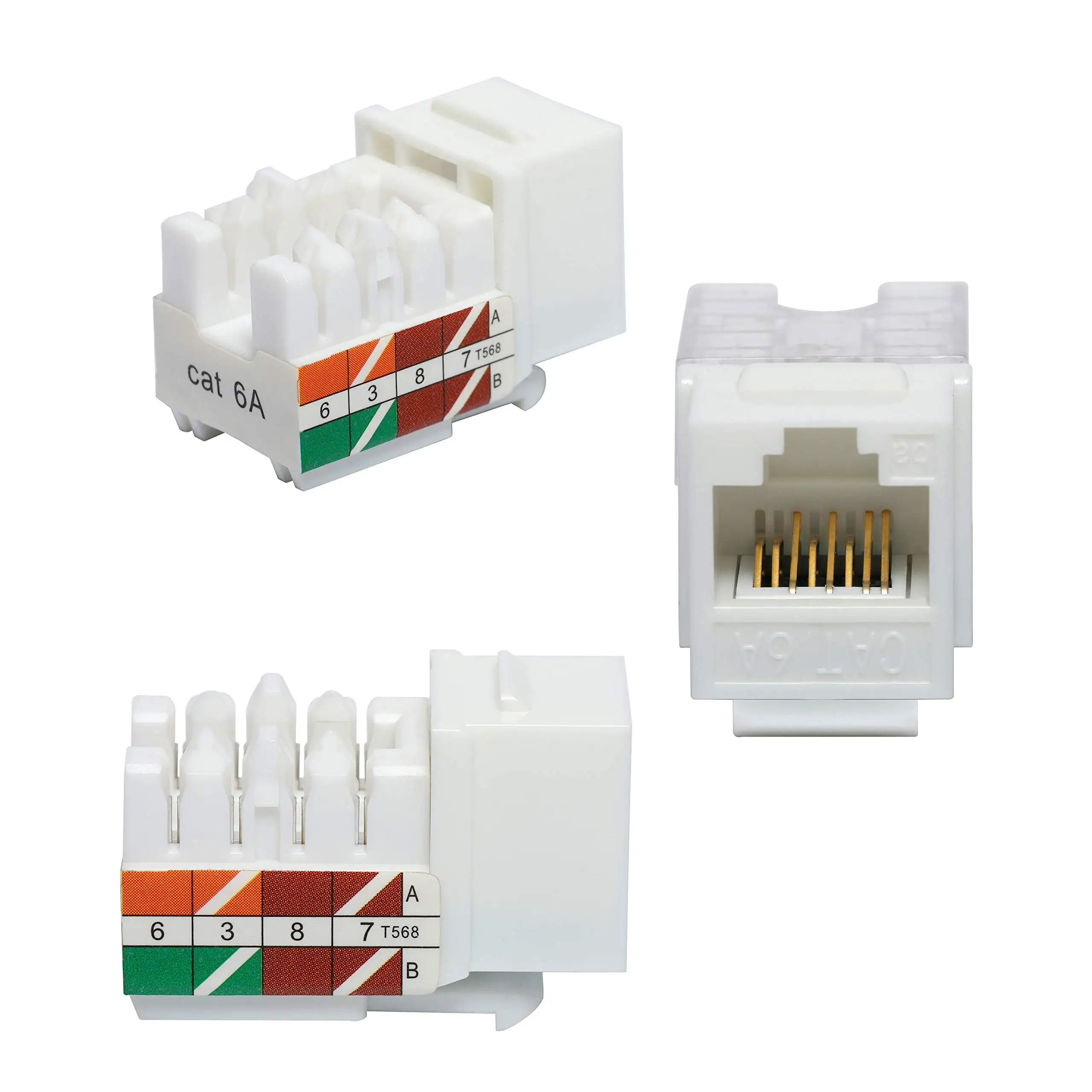 Netzwerk werkzeug Weniger cat5e cat6 Cat6a utp Keystone-Buchsen modul Cat 6 toolfree 8 p8c Rj45 Keystone-Buchse