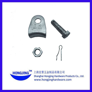 Thép mạ kẽm trên không phụ kiện đường dây điện tùy chỉnh spool cách điện clevis loại vòng mạ kẽm với khung kết thúc chết - Product Image 4