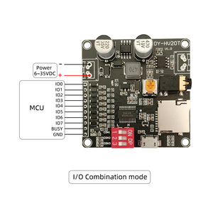 Nuovo modulo di riproduzione vocale 12V/24V di alimentazione 12V/24V modulo di riproduzione vocale 10W/20W che supporta lettore musicale MP3 scheda Micro SD per Arduino - Product Image 3