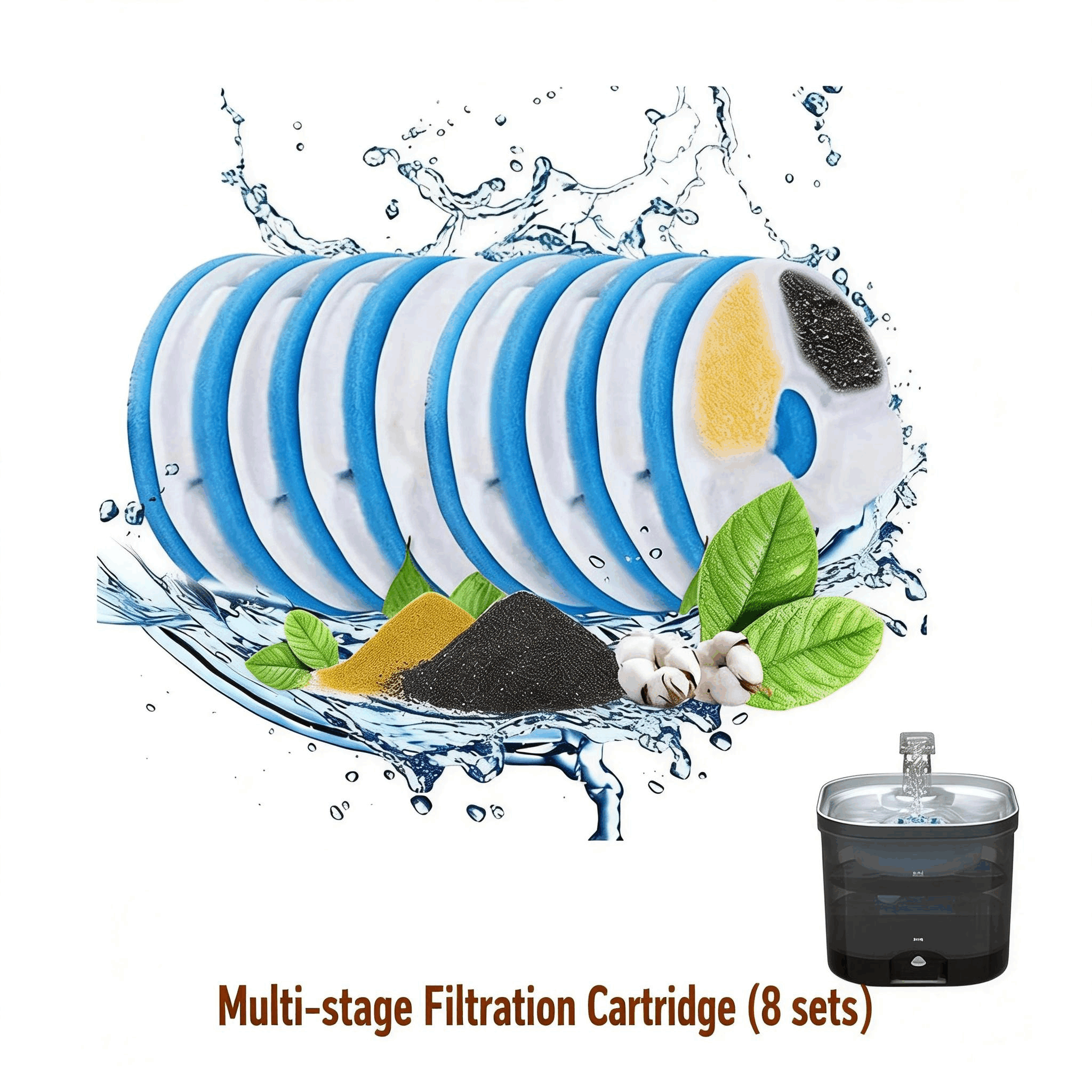 Cartouche de filtration argentée (8 unités)