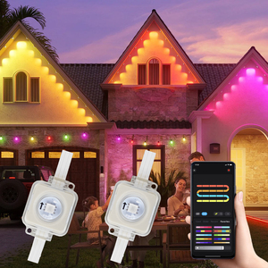 Profilo esterno in alluminio permanente RGB pietra preziosa illuminazione natale LED Pixel nodo con programma o illuminazione programmabile